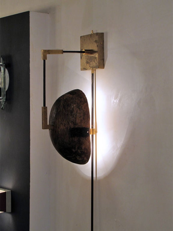 Pair of Custom African Bowl Wall Lights at 1stDibs