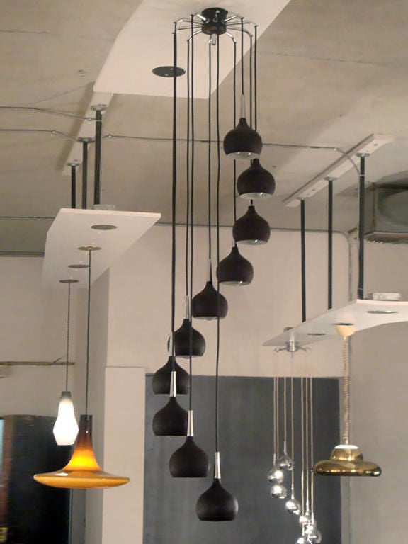 spectacular 10 light cascading chandelier in an oilrubbed bronze finish, height and configuration is adjustable