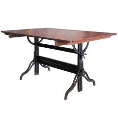 Antique Industrial Drafting Table