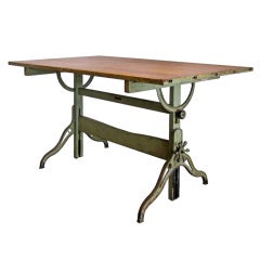 Antique Industrial Drafting Table