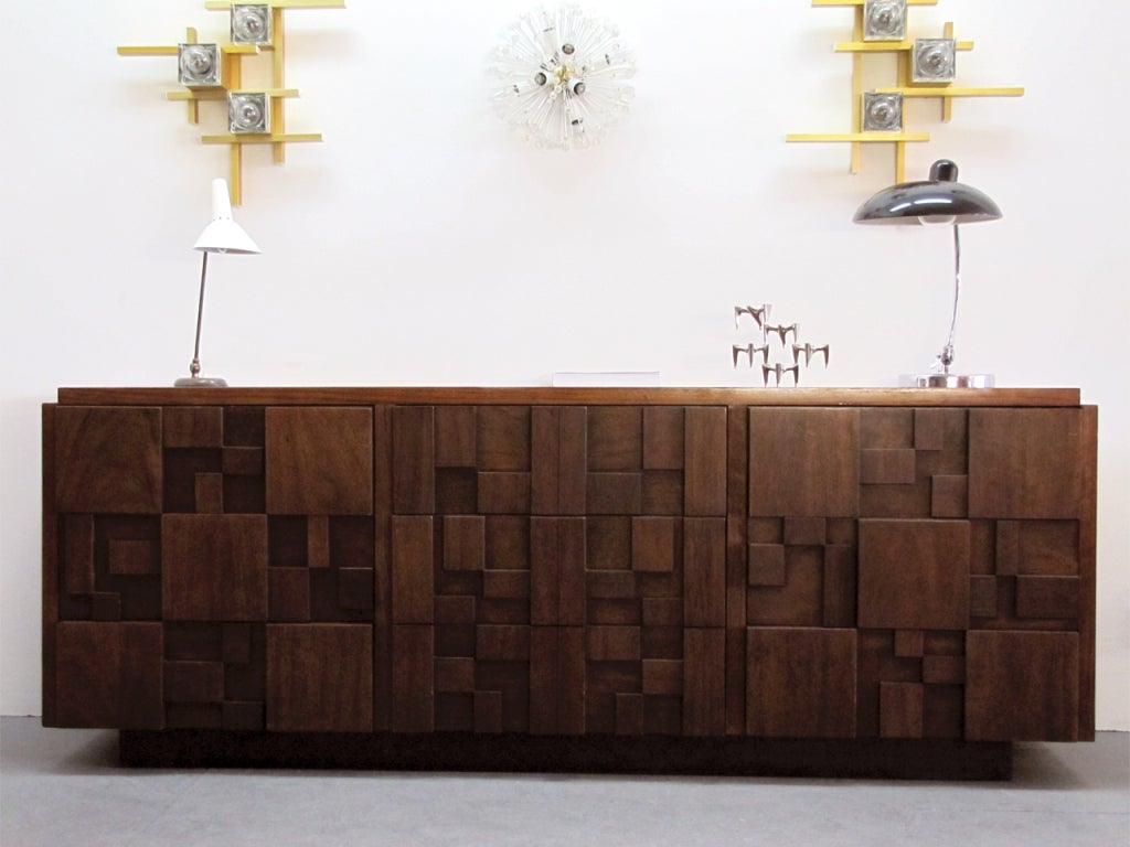 gorgeous Lane of USA credenza with cubist topography
9 drawers