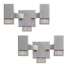 Pair of Gaetano Sciolari "Cubic" Wall Lights