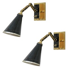 Pair of French Articulate Wall Lamps