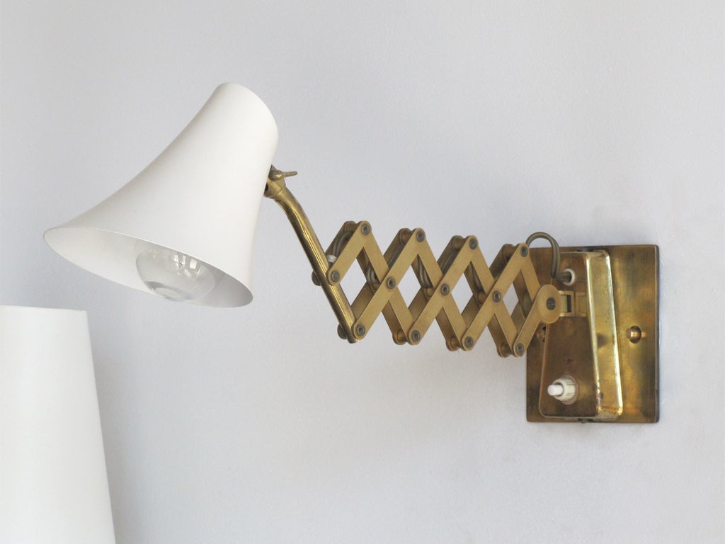 French Scissor Wall Lamps at 1stdibs