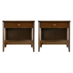 Vintage Pair of "Brasilia" Nightstands by Broyhill