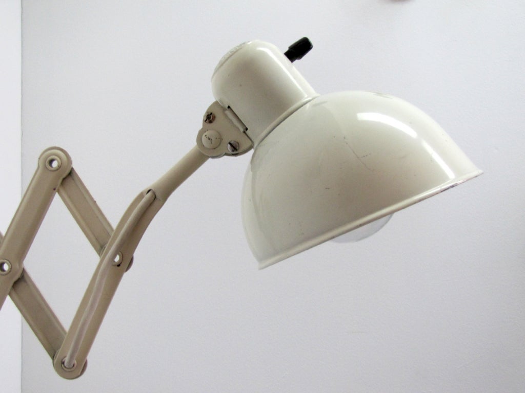 Mid-20th Century Pair of Kaiser Idell 6718 Scissor Lamps