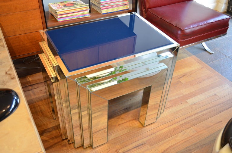 Mid-Century Modern Midcentury Mirrored Side Table