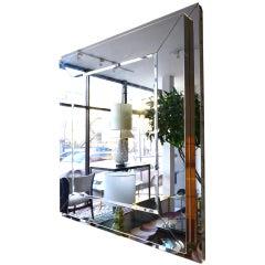 Mid Century Mirrored Framed Mirror