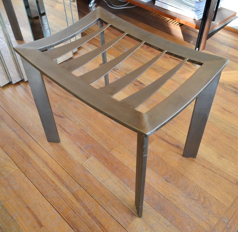 1970s Steel Stool In Good Condition In Chicago, IL