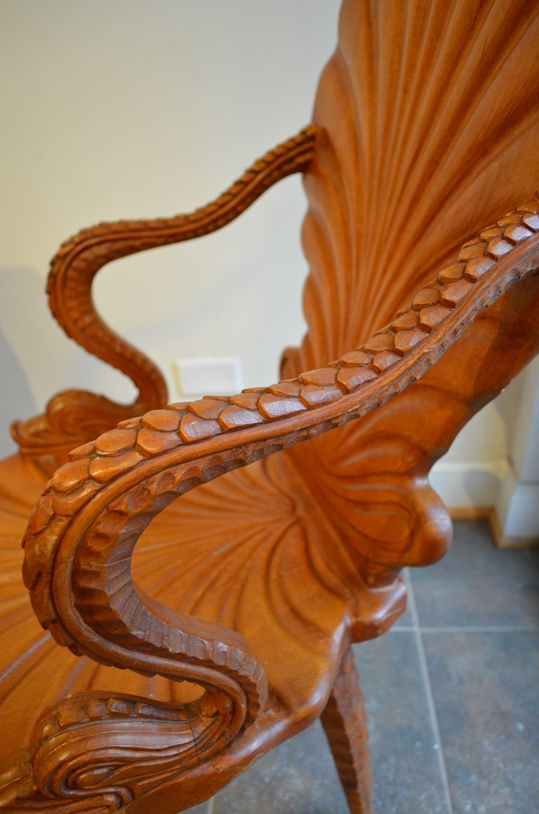 Rococo Italian Grotto Chair For Sale