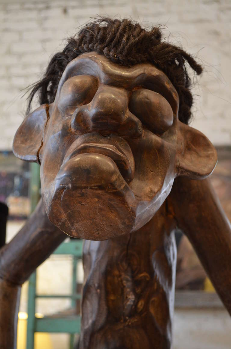 Bois Grande statue africaine en bois sculpté