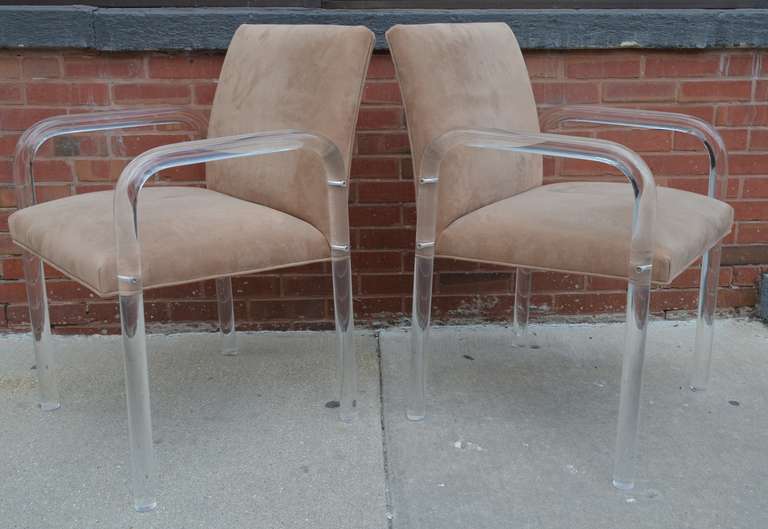 A pair of thick Lucite armchairs in the manner of Charles Hollis Jones.
We are always adding to our 1st dibs inventory so be sure to include
us on your favorite dealer list and visit our storefront regularly.