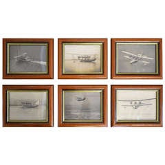 Set of Six Sea Plane Photographs