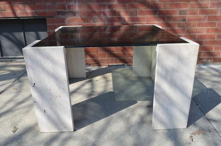 travertine coffee table