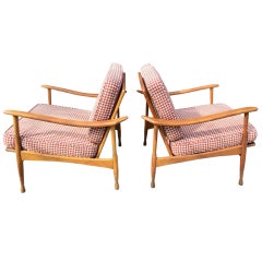 Pair of Italian Sculptural Arm Chairs