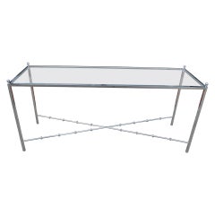 Chrome and Glass Console Table