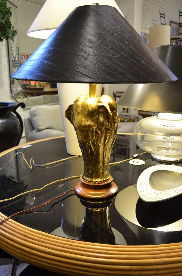 Mid-Century Modern Chapman Brass Elephant Lamp