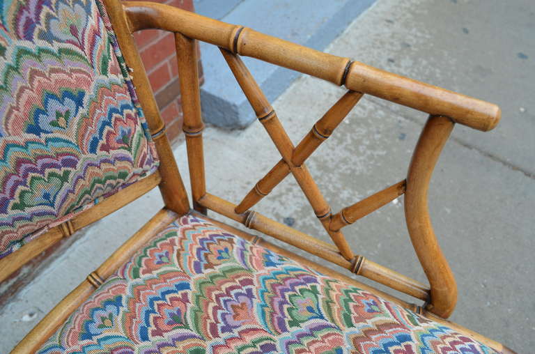 Late 20th Century Pair of Bamboo Armchairs