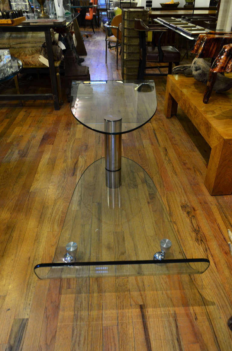 20th Century Fiam Italia Articulating Glass Swivel Coffee Table