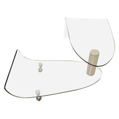 Fiam Italia Articulating Glass Swivel Coffee Table