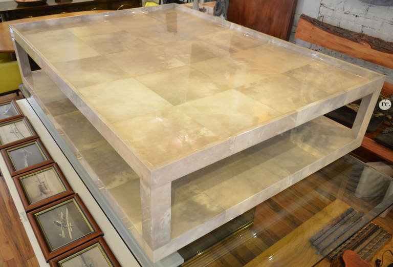 Exceptional Holly Hunt Goatskin Coffee Table
