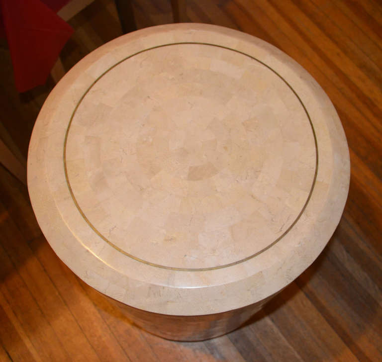 Mid-Century Modern Vintage Maitland-Smith Tessellated Stone Side Table