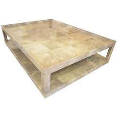 Exceptional Holly Hunt Goatskin Coffee Table