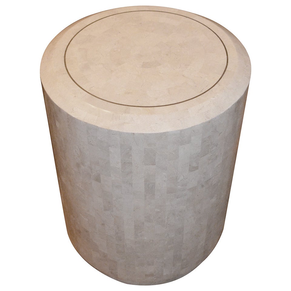 Vintage Maitland-Smith Tessellated Stone Side Table