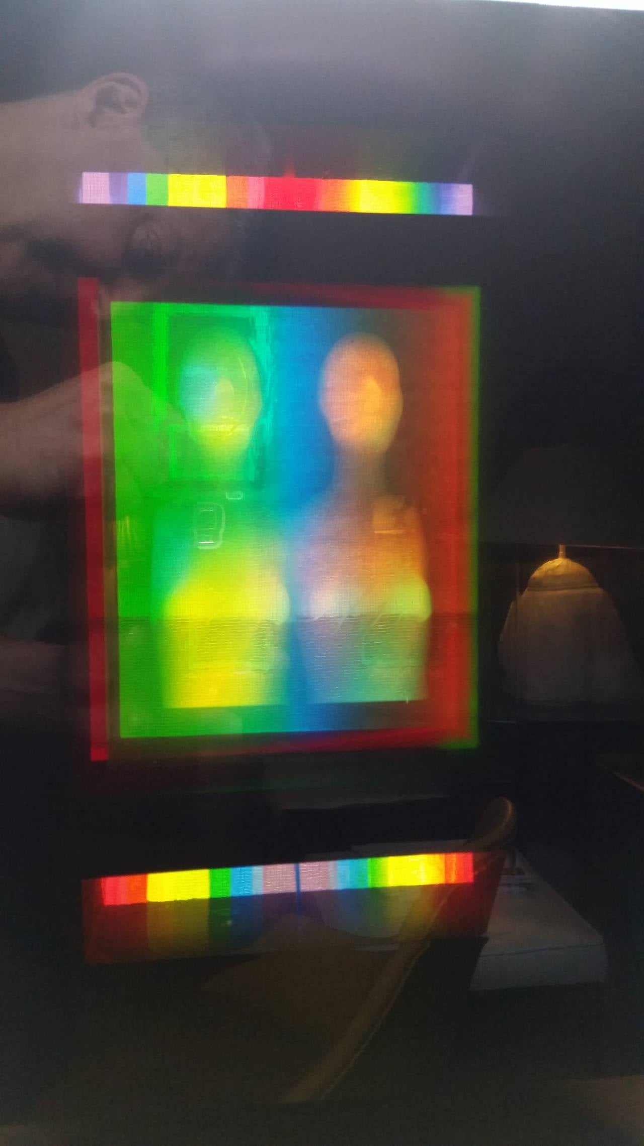 Late 20th Century Hologram and Lucite Sculpture Black Box