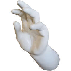 Monumental  Enameled  Ceramic Hand Sculpture