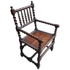 Antique 19th Century Jacobean Armchair