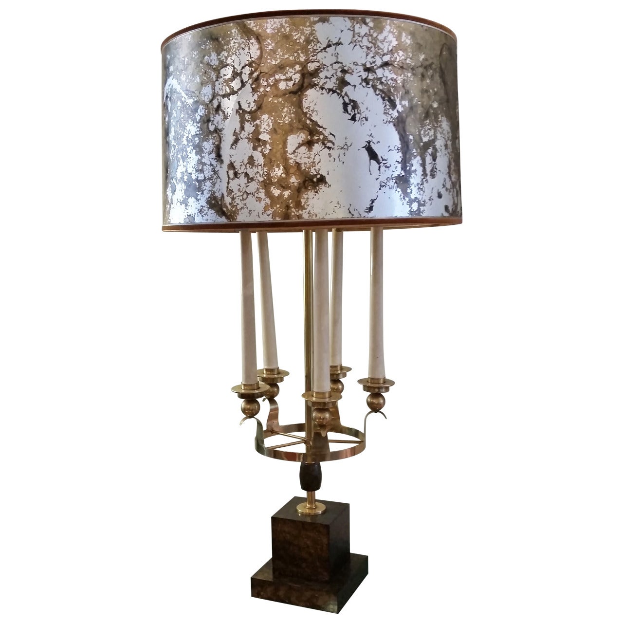 Monumental Marbro Candlestick Lamp