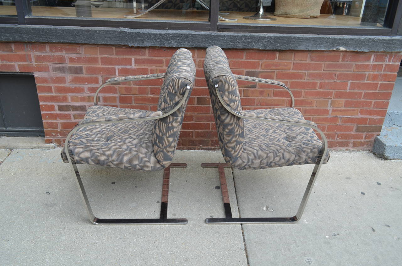 Mid-Century Modern Chrome Dining Chairs By Brueton