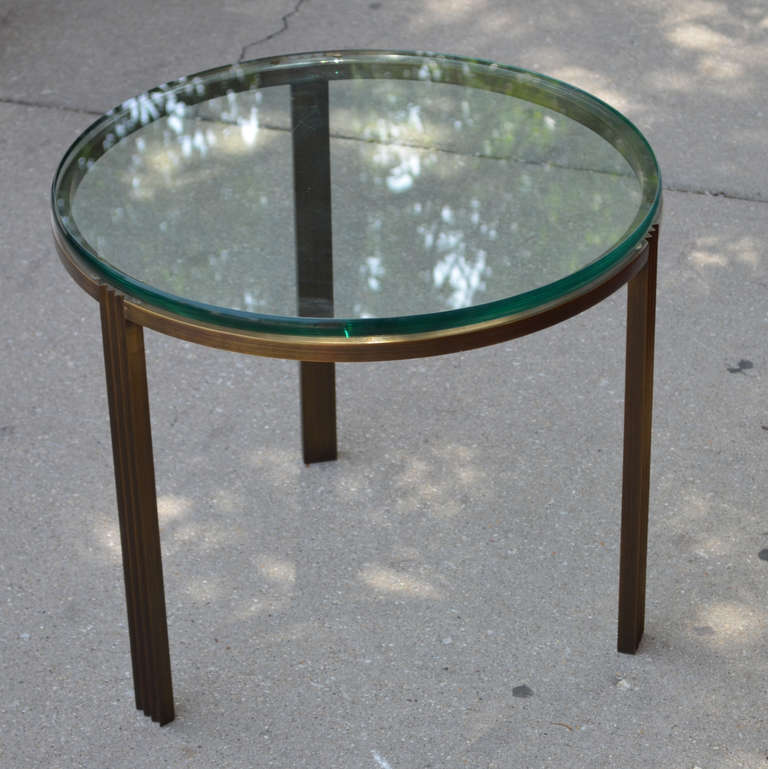 Mid-Century Modern Vintage Bronze Side Table