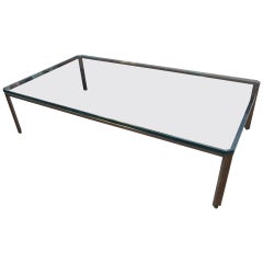 Bronze and Glass Modern Coffee Table