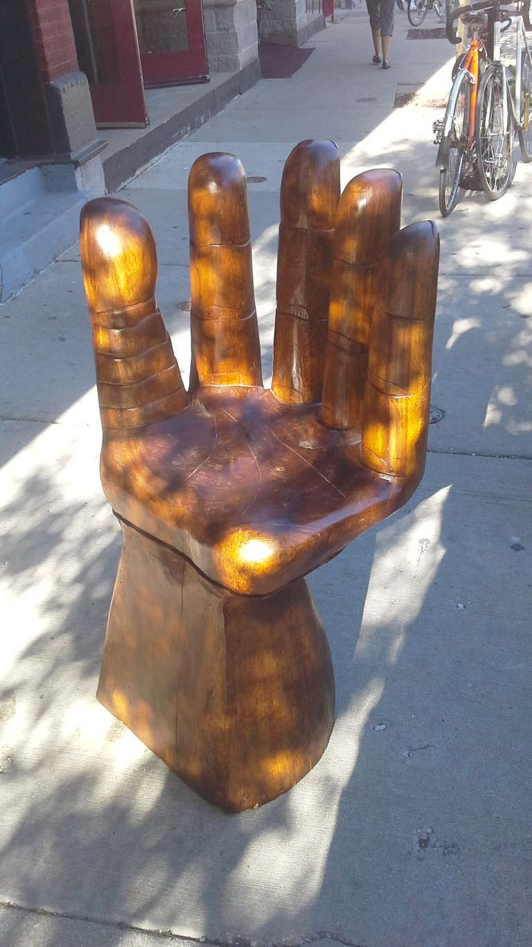 Late 20th Century Carved Wood Chair