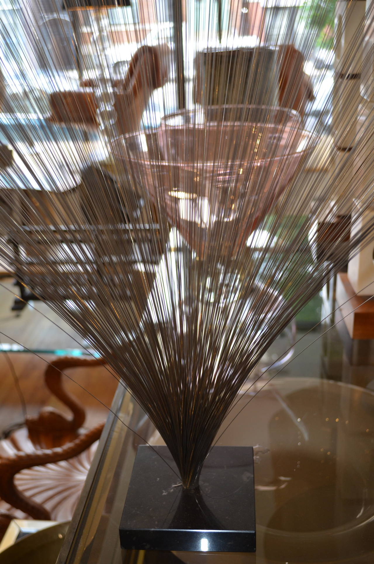 Steel Vintage Large Harry Bertoia Spray Sculpture For Sale