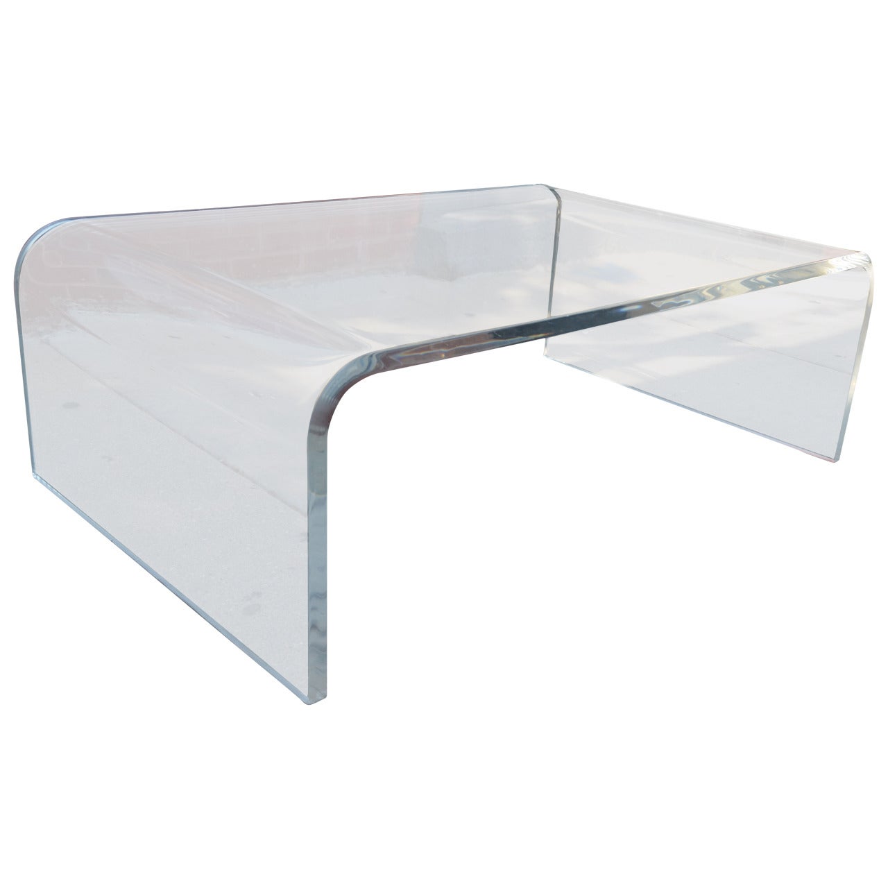 Lucite Waterfall Coffee Table