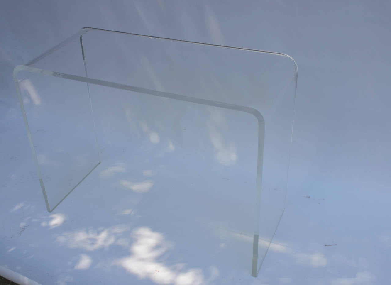 Lucite Waterfall Console Table or Desk