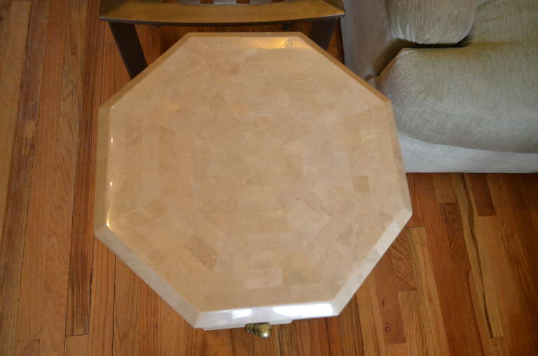Maitland-Smith Tessellated Stone Octagon Shaped Side Table 3