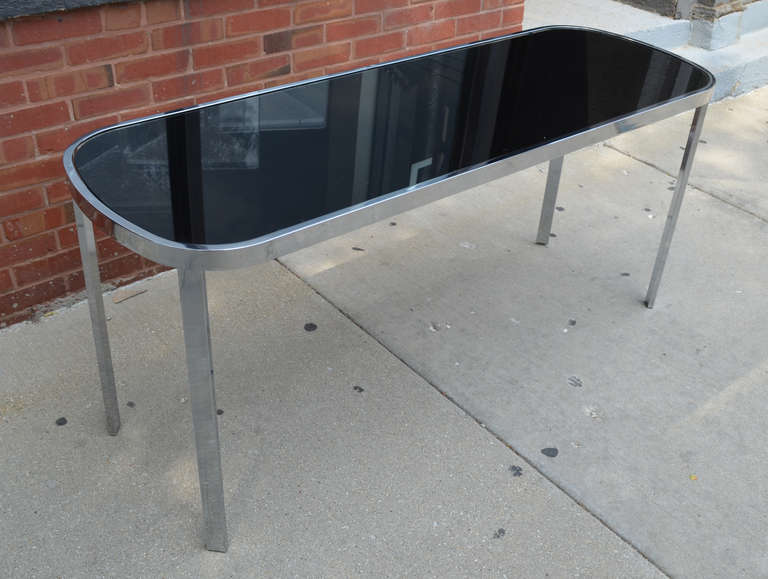 Chrome Racetrack Console Table By Design Institute of America