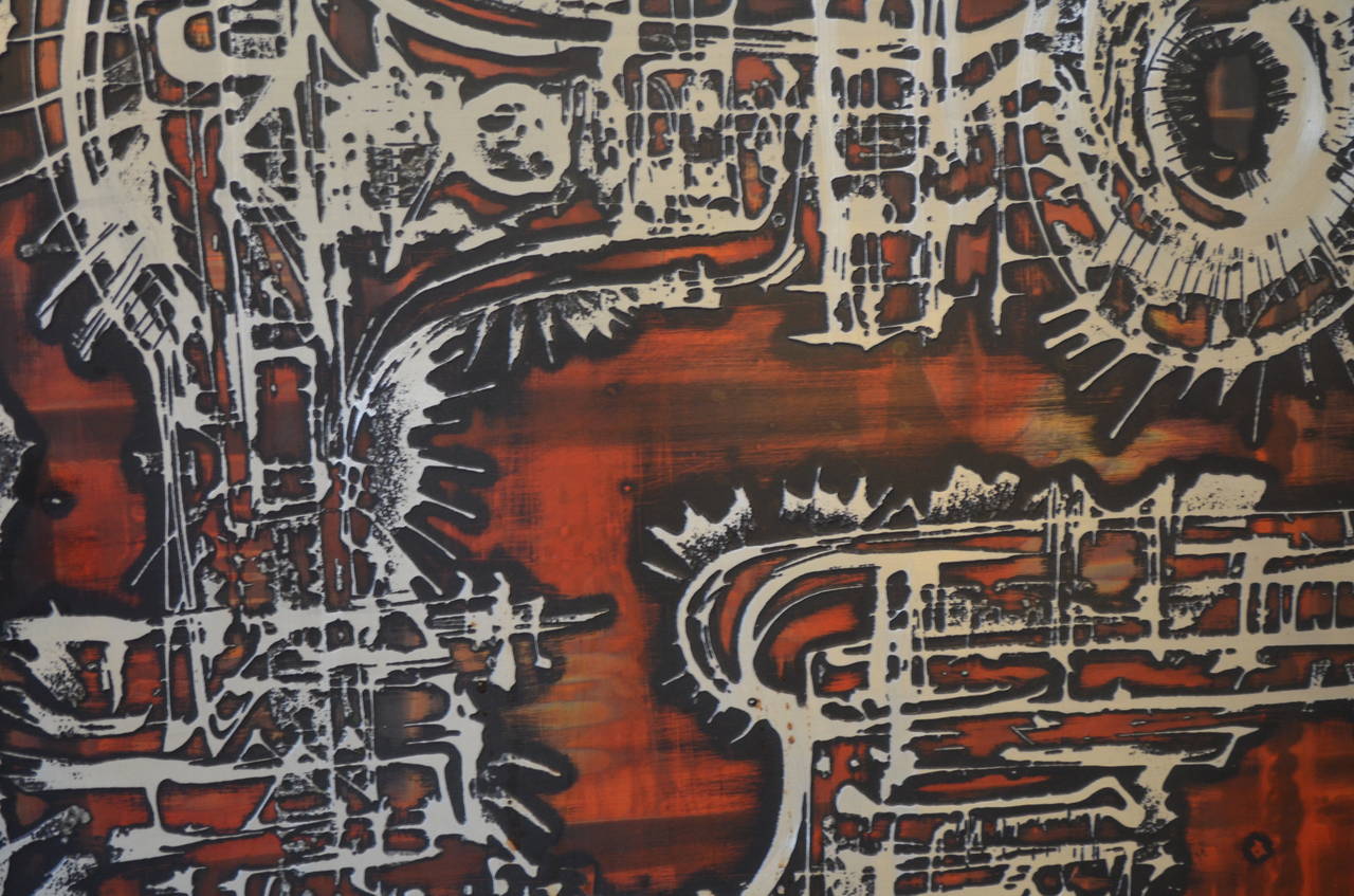 Aluminum Acid Etched Bernhard Rohne Wall Art at 1stDibs etched