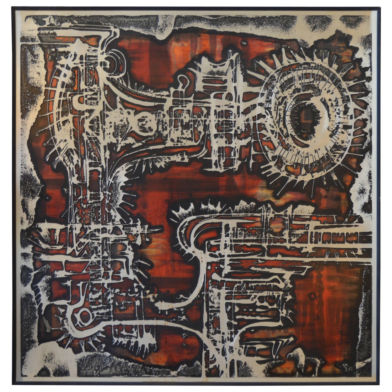 Aluminum Acid Etched Bernhard Rohne Wall Art at 1stDibs etched