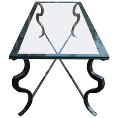 Polished Steel Coffee Table 1