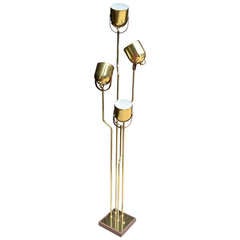 Italian Brass Floor Lamp by Reggiani