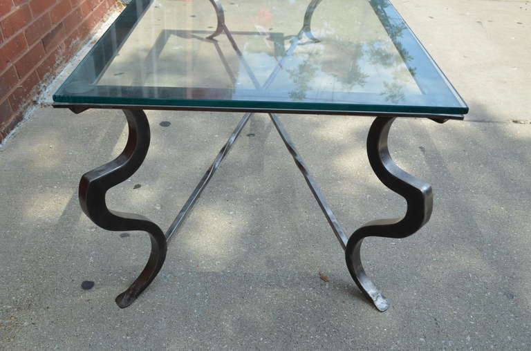 Steel and Glass  Coffee Table For Sale 1