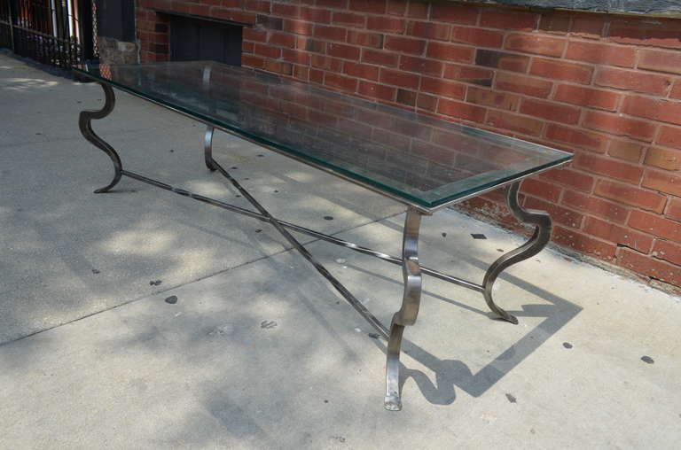 Steel and Glass  Coffee Table For Sale 2