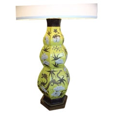 Yellow Chinese Stacked Gord Table Lamp