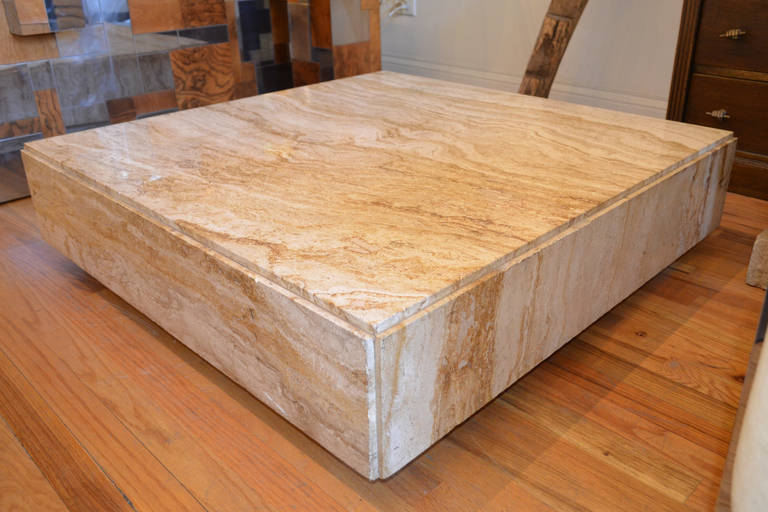 Italian Travertine Coffee Table