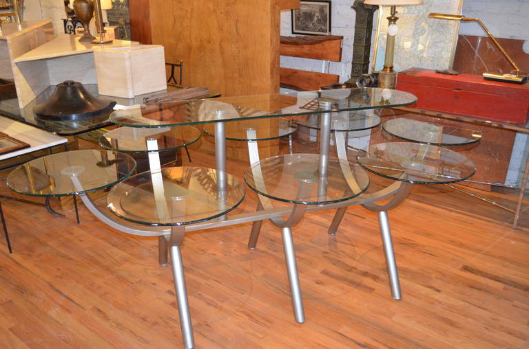 Glass Dining Table From Design Institute of America's Circle of Life Collection In Good Condition In Chicago, IL